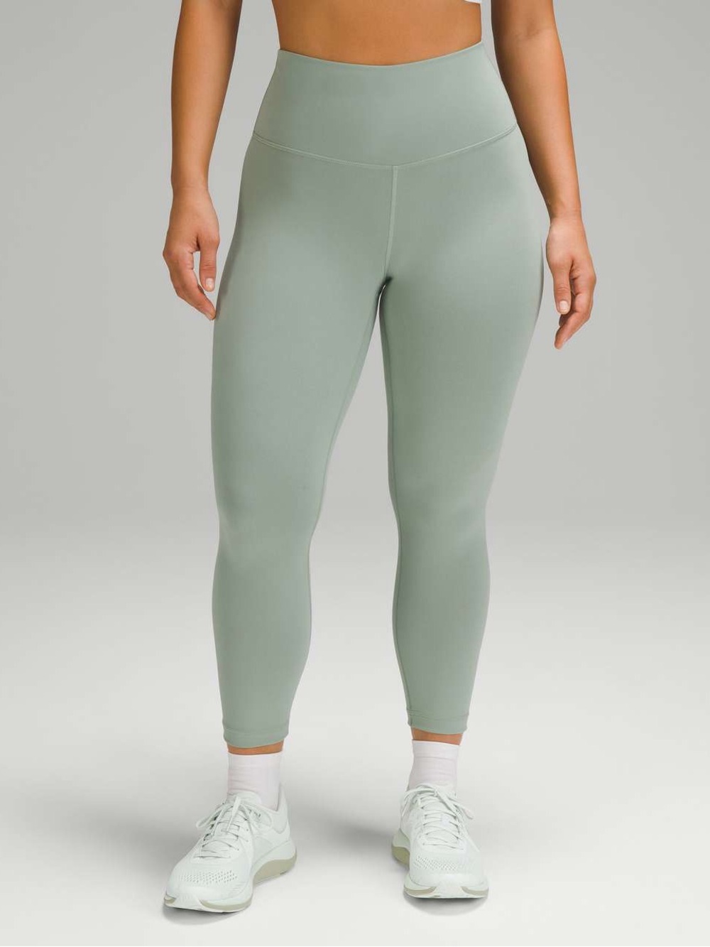 Lululemon Wunder Train High-Rise Crop 23" Contour Fit Misty Glade Blue Green sz8